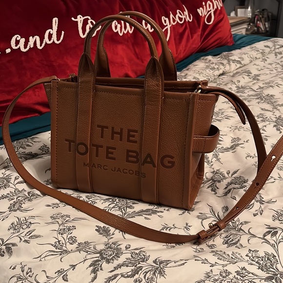 The Micro Leather Tote Argan Oil main image 0